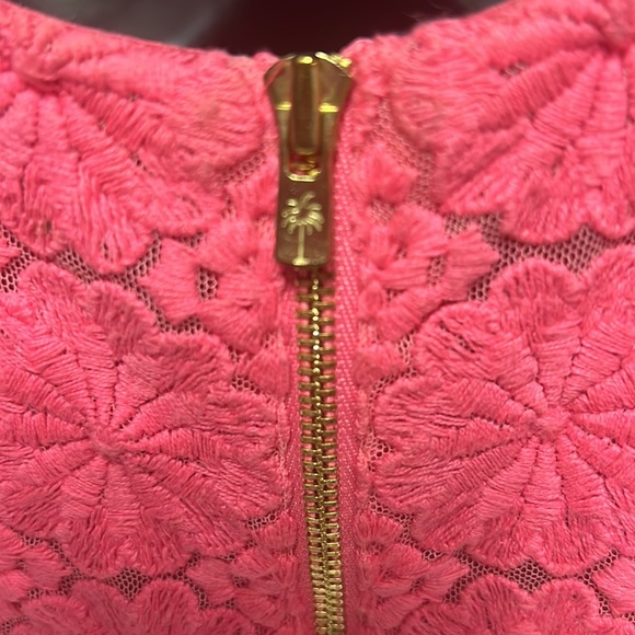 Lilly Pulitzer Pretty in Pink Floral Laced  Dress NWOT 4 - Picture 9 of 11
